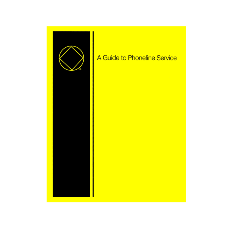 Guide to Phonelines Regional Service Office of So. Cal Narcotics Anonymous